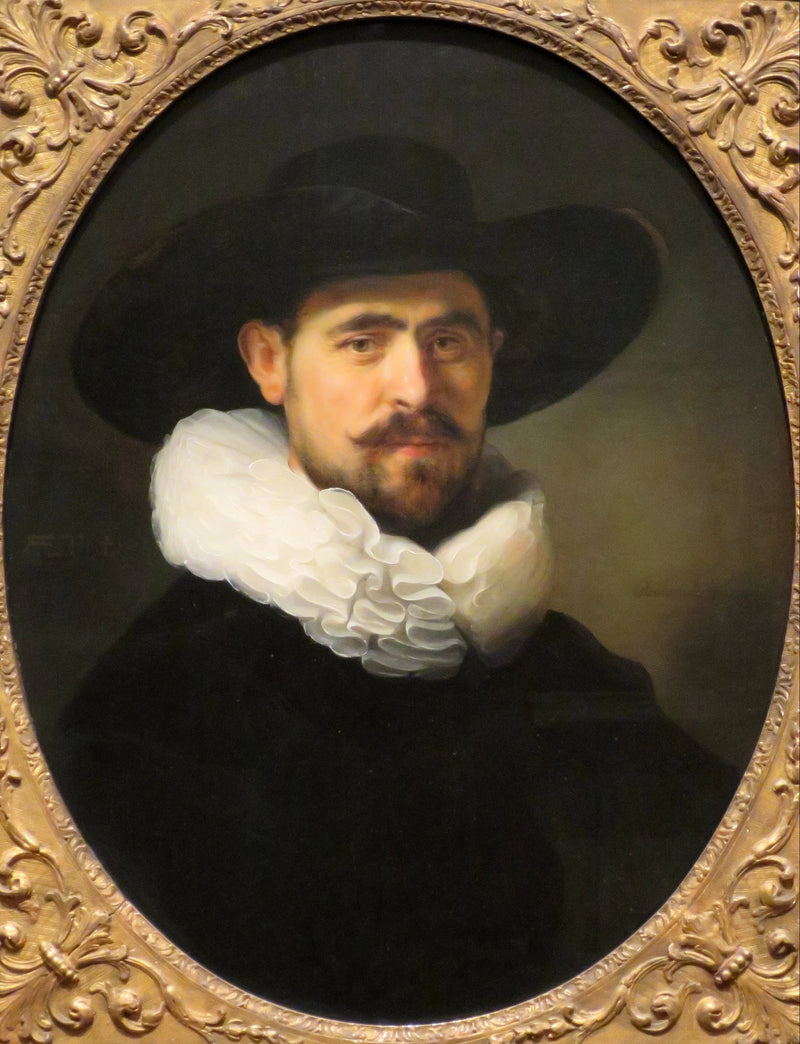 Retrato de un hombre barbudo con un sombrero de ala ancha, probablemente Pieter Seijen (1592-1652) - Rembrandt