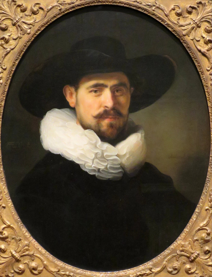 Retrato de un hombre barbudo con un sombrero de ala ancha, probablemente Pieter Seijen (1592-1652) - Rembrandt
