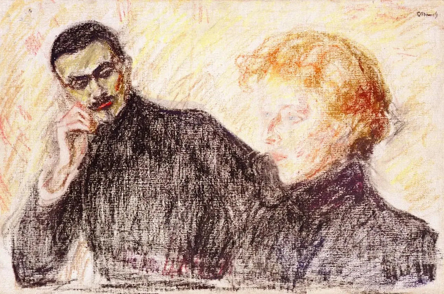 Hombre moreno y Mujer pelirroja - Edvard Munch
