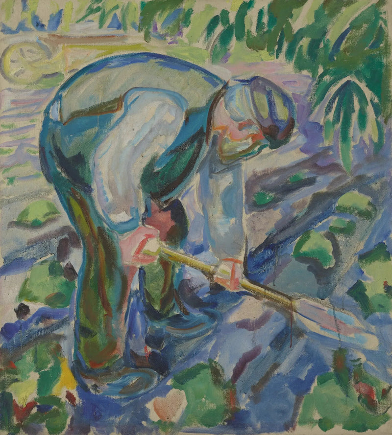 Hombre cavando - Edvard Munch