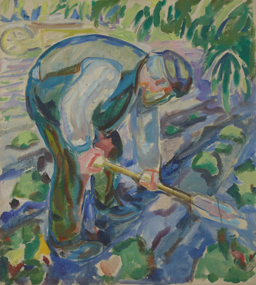 Hombre cavando - Edvard Munch
