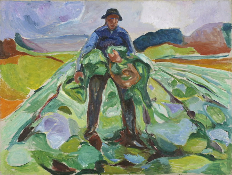 Hombre en el campo de coles - Edvard Munch