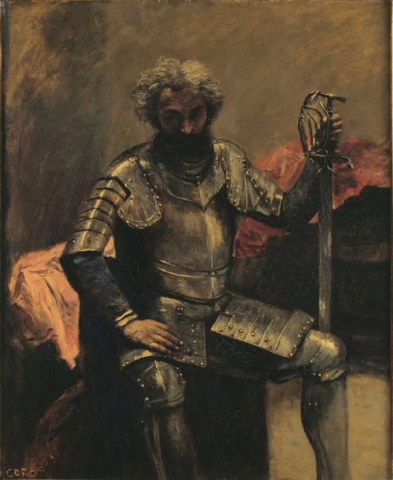 Hombre con armadura - Jean-Baptiste Camille Corot