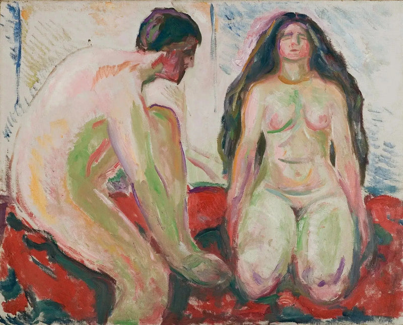 Hombre y Mujer desnudos - Edvard Munch