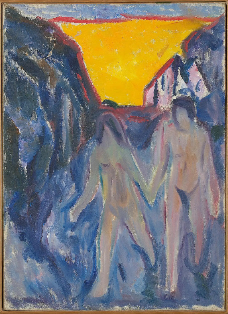 Hombre y Mujer desnudos, caminando - Edvard Munch
