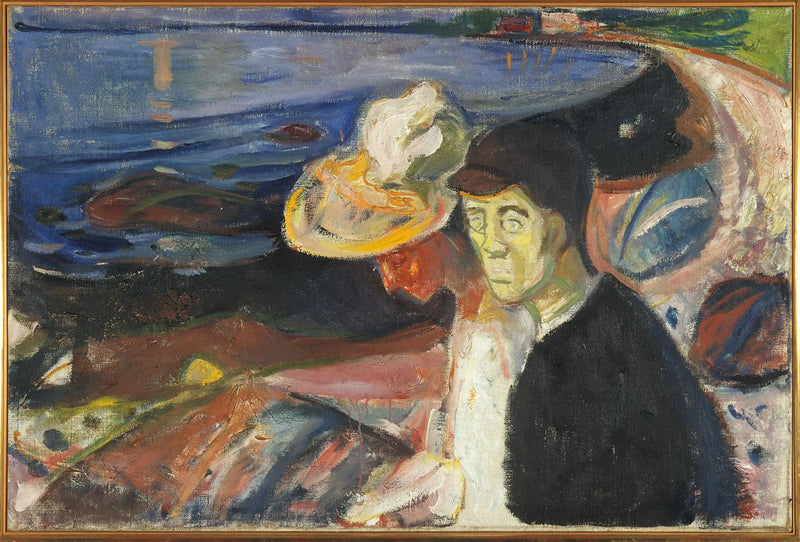 Hombre y Mujer en la playa - Edvard Munch