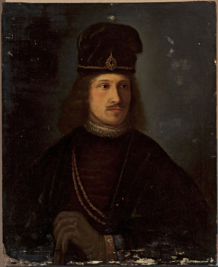Retrato de un hombre con un gran sombrero - Rembrandt