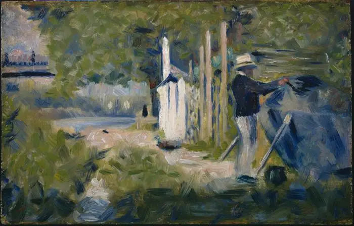 Hombre pintando un barco - Georges Seurat