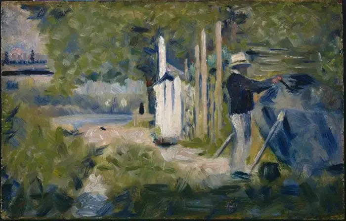Hombre pintando un barco - Georges Seurat