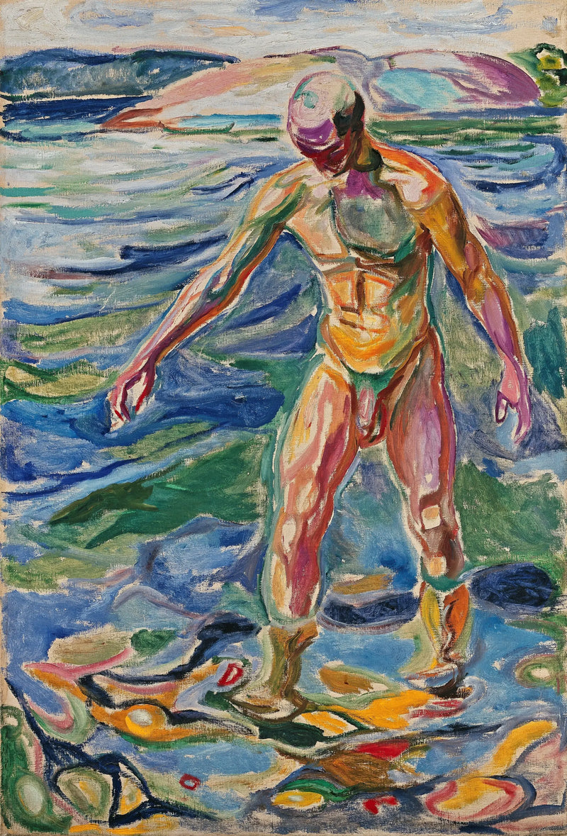 Hombre bañándose - Edvard Munch