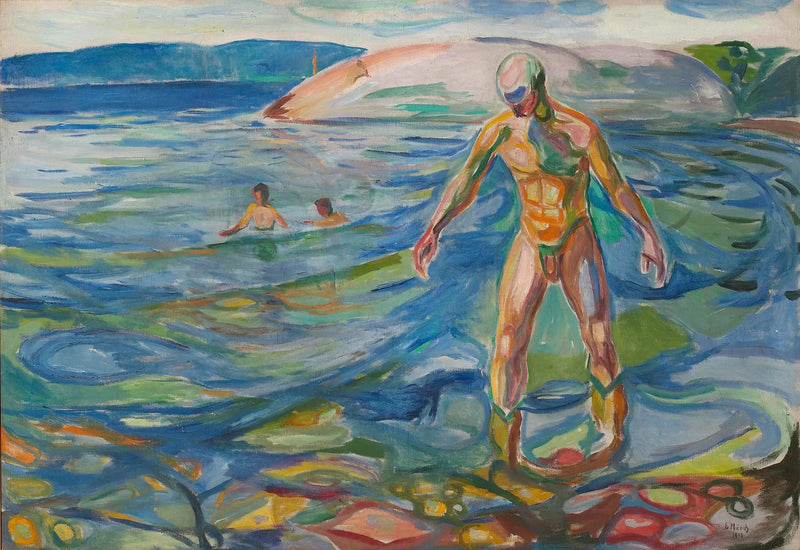 Hombre bañándose - Edvard Munch
