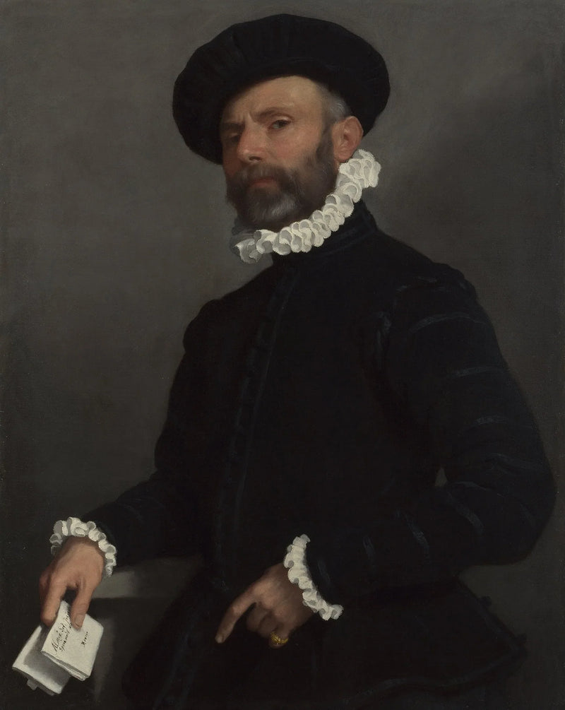 Hombre sosteniendo una carta - Giovanni Battista Moroni