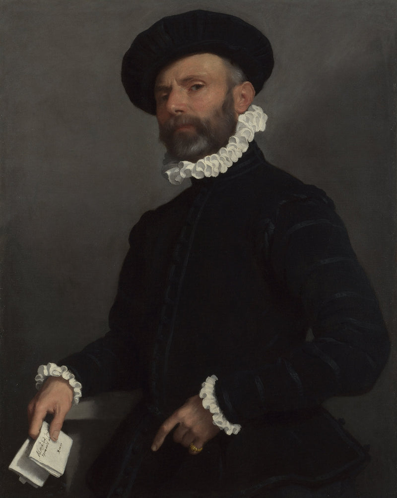 Hombre sosteniendo una carta - Giovanni Battista Moroni