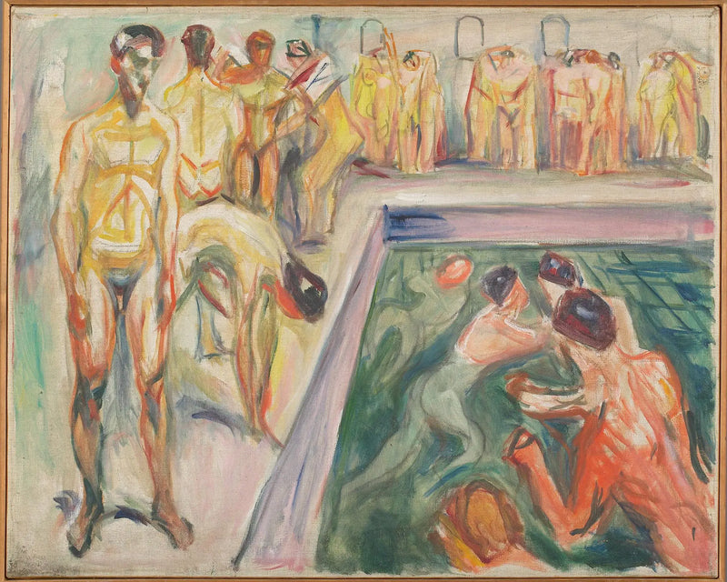 Hombres desnudos en la piscina - Edvard Munch