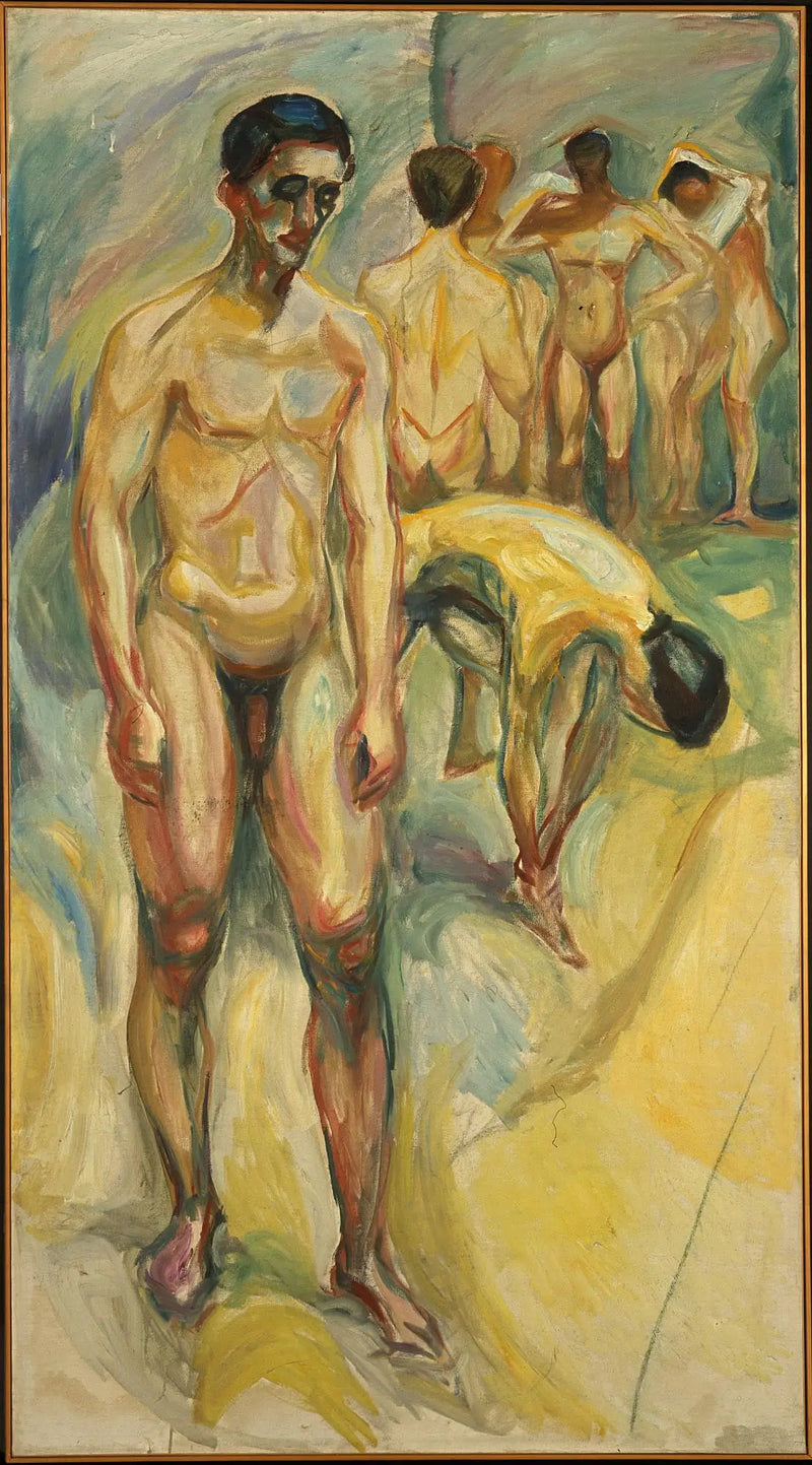 Hombres desnudos en los baños - Edvard Munch