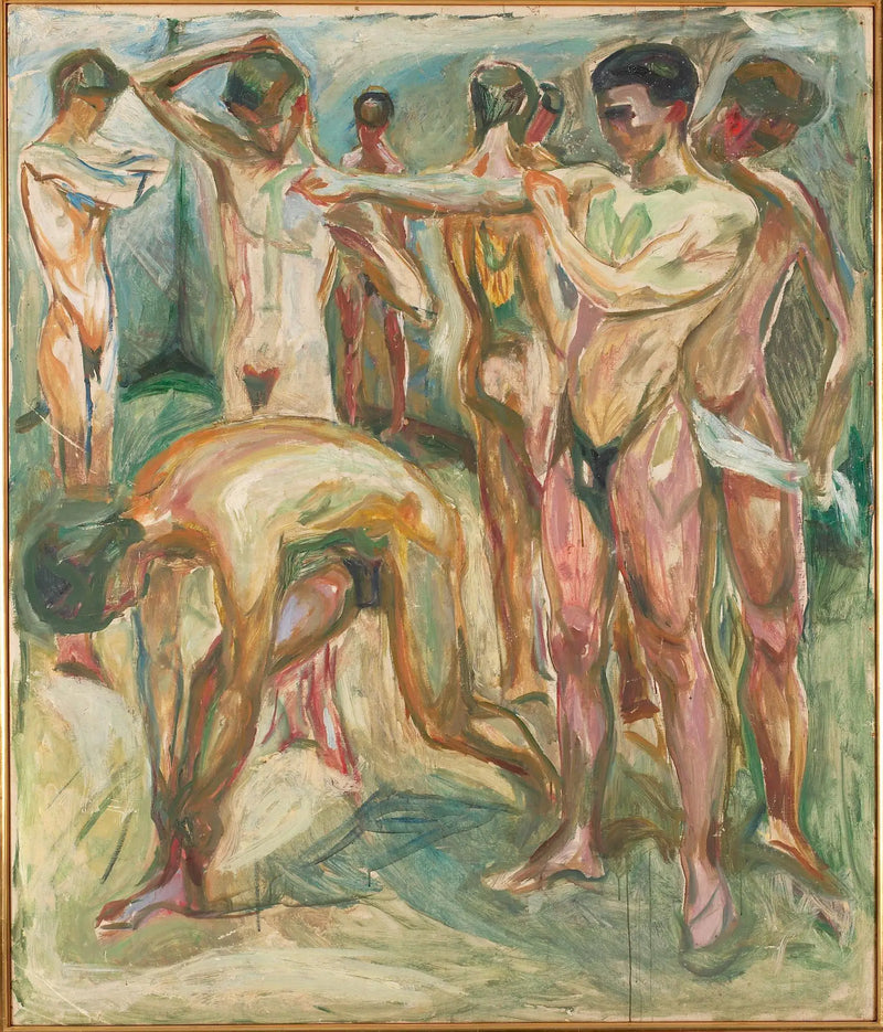 Hombres desnudos en los baños - Edvard Munch