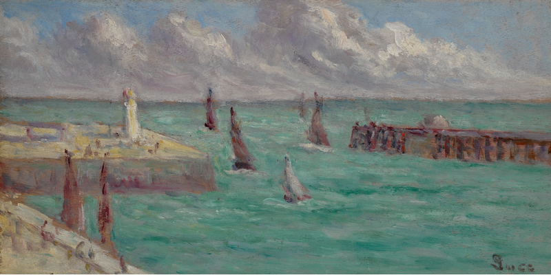 Honfleur, el faro y el muelle - Maximilien Luce