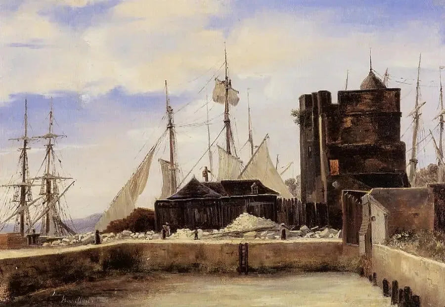 Honfleur, el viejo muelle - Jean-Baptiste Camille Corot