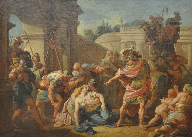 Horacio acaba de golpear a su hermana - Louis Jean François Lagrenée