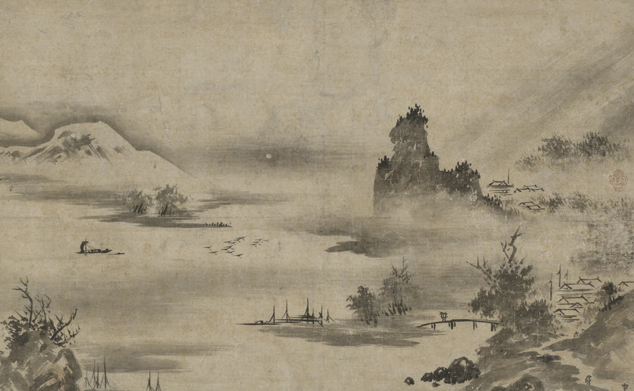 Huit vues des rivières Xiao et Xiang - Kanō Motonobu