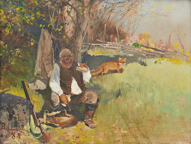 Cazador en el desayuno - Bruno Liljefors