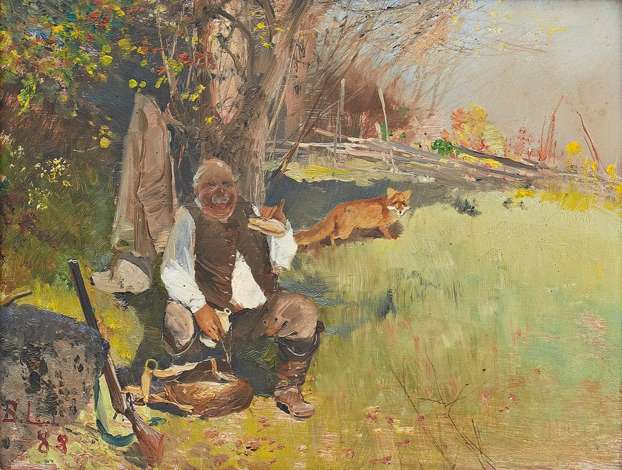 Cazador en el desayuno - Bruno Liljefors