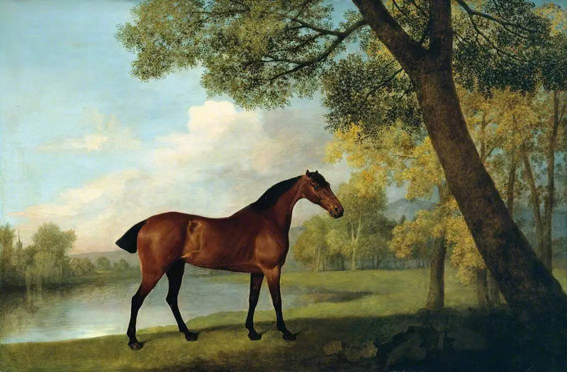 Cazador en la orilla de un lago - George Stubbs