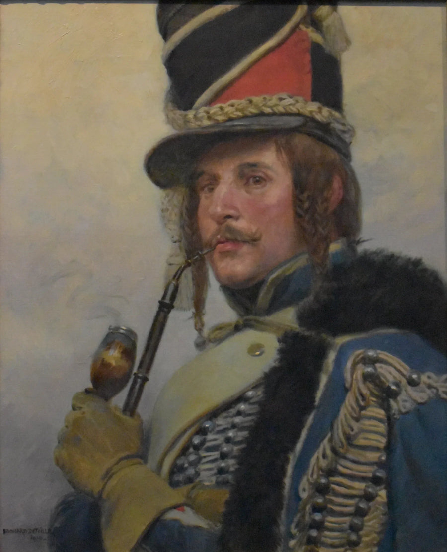 Hussard fumando la pipa - Édouard Detaille