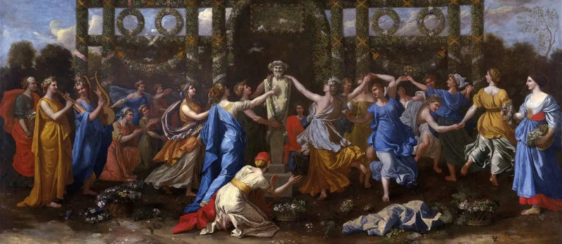 Hyménée travesti en mujer con motivo de un sacrificio a Priapo - Nicolas Poussin