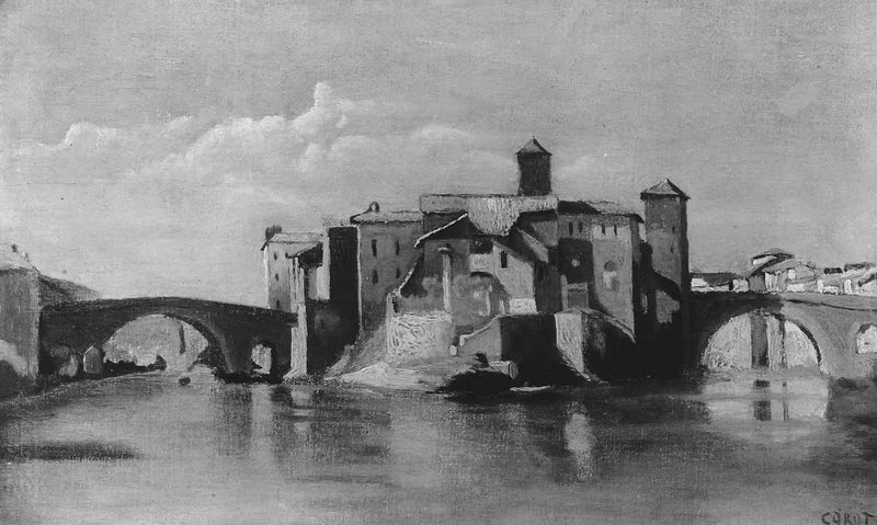 Isla de San Bartolomeo, Roma - Jean-Baptiste Camille Corot