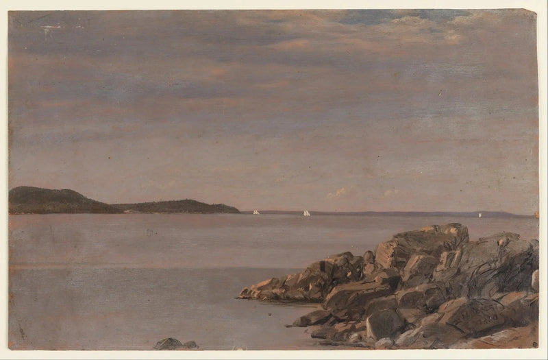 Isla de las Montañas Desiertas, costa de Maine - Frederic Edwin Church