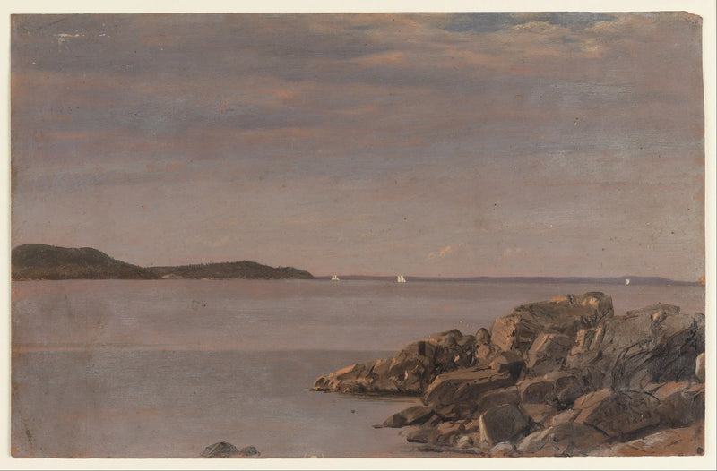 Isla de las Montañas Desiertas, costa de Maine - Frederic Edwin Church