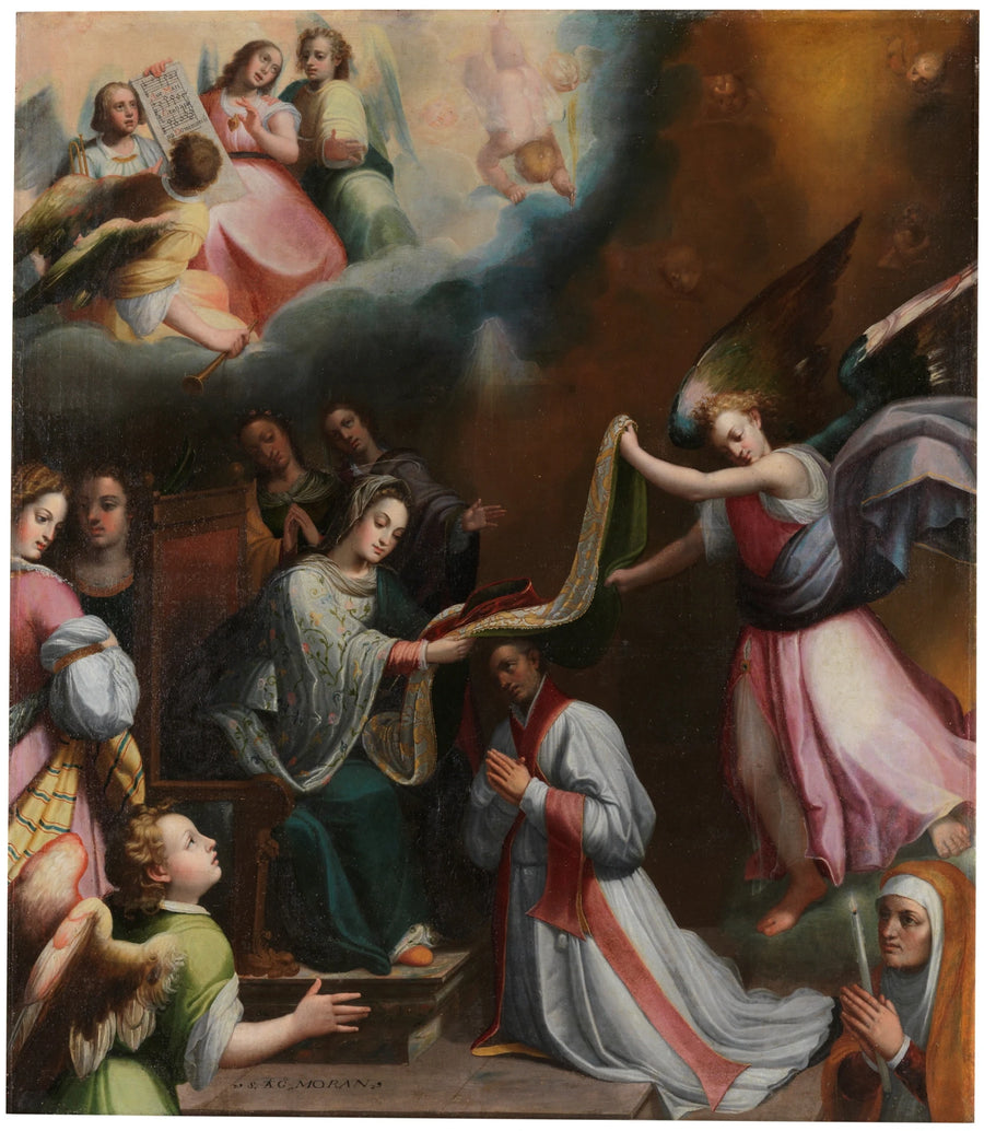 Imposition de la chasuble à Saint Ildefonso - Santiago Morán