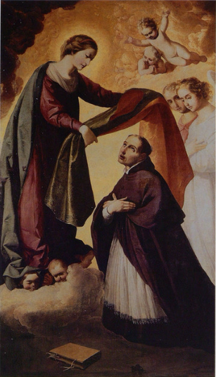 Impresión de la casulla a san Ildefonso - Francisco de Zurbarán