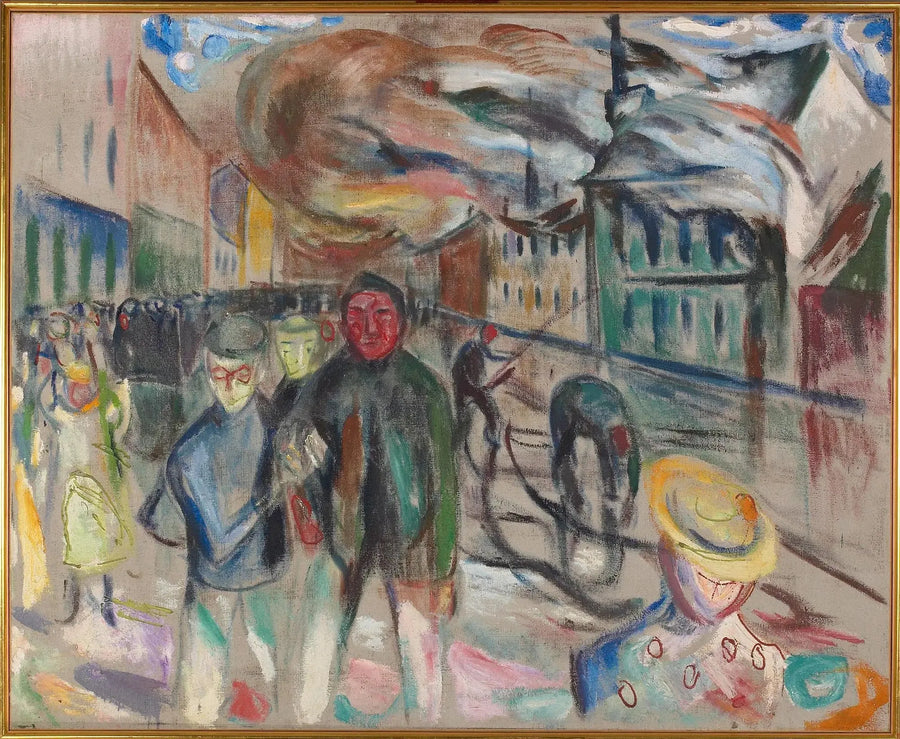 Incendio en Grønland - Edvard Munch