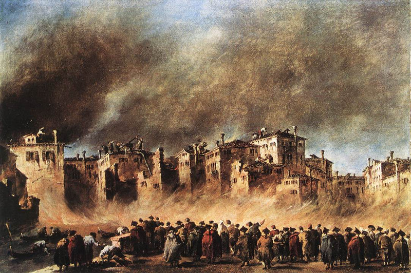 Incendio en el barrio de San Marcuola - Francesco Guardi