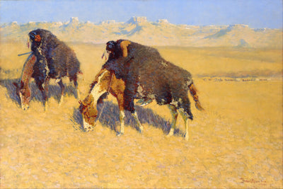 Indiens simulant des bisons - Frederic Remington - Alpha Reproduction
