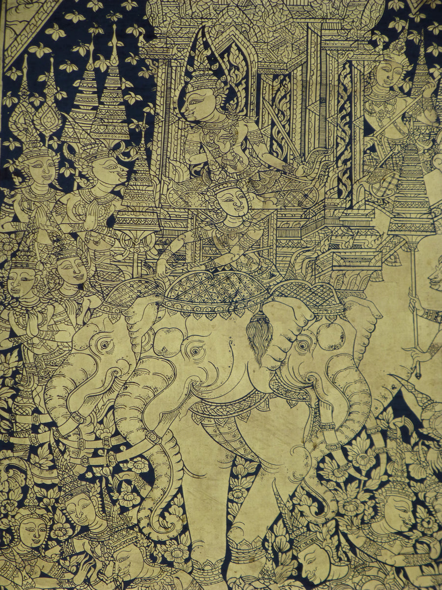 Indra sur l'éléphant Airavata - Ateliers de Wat Suthat