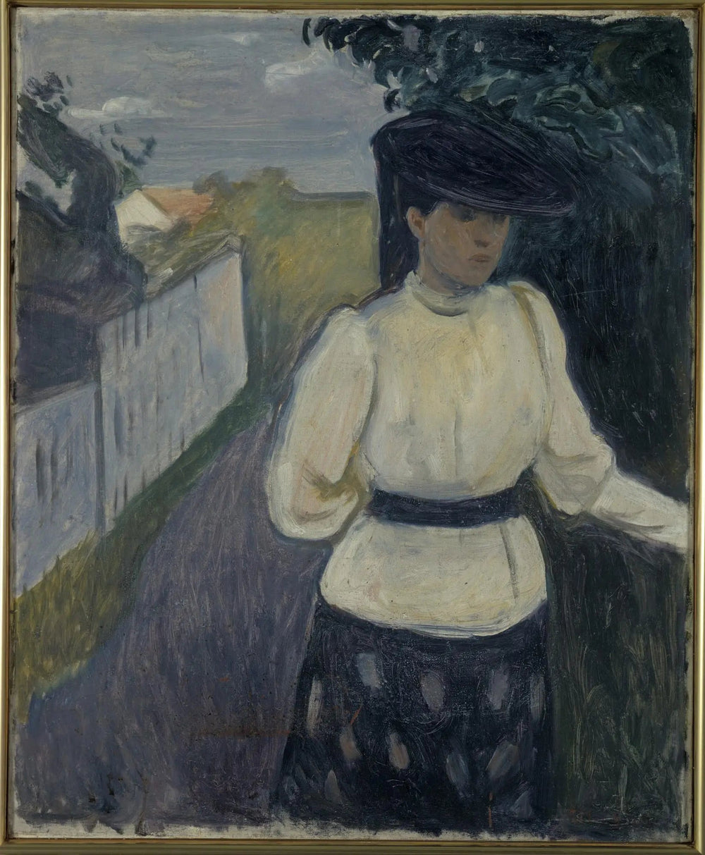 Inger dans une blouse blanche - Edvard Munch image 1 copie peinte à la main à l’huile
