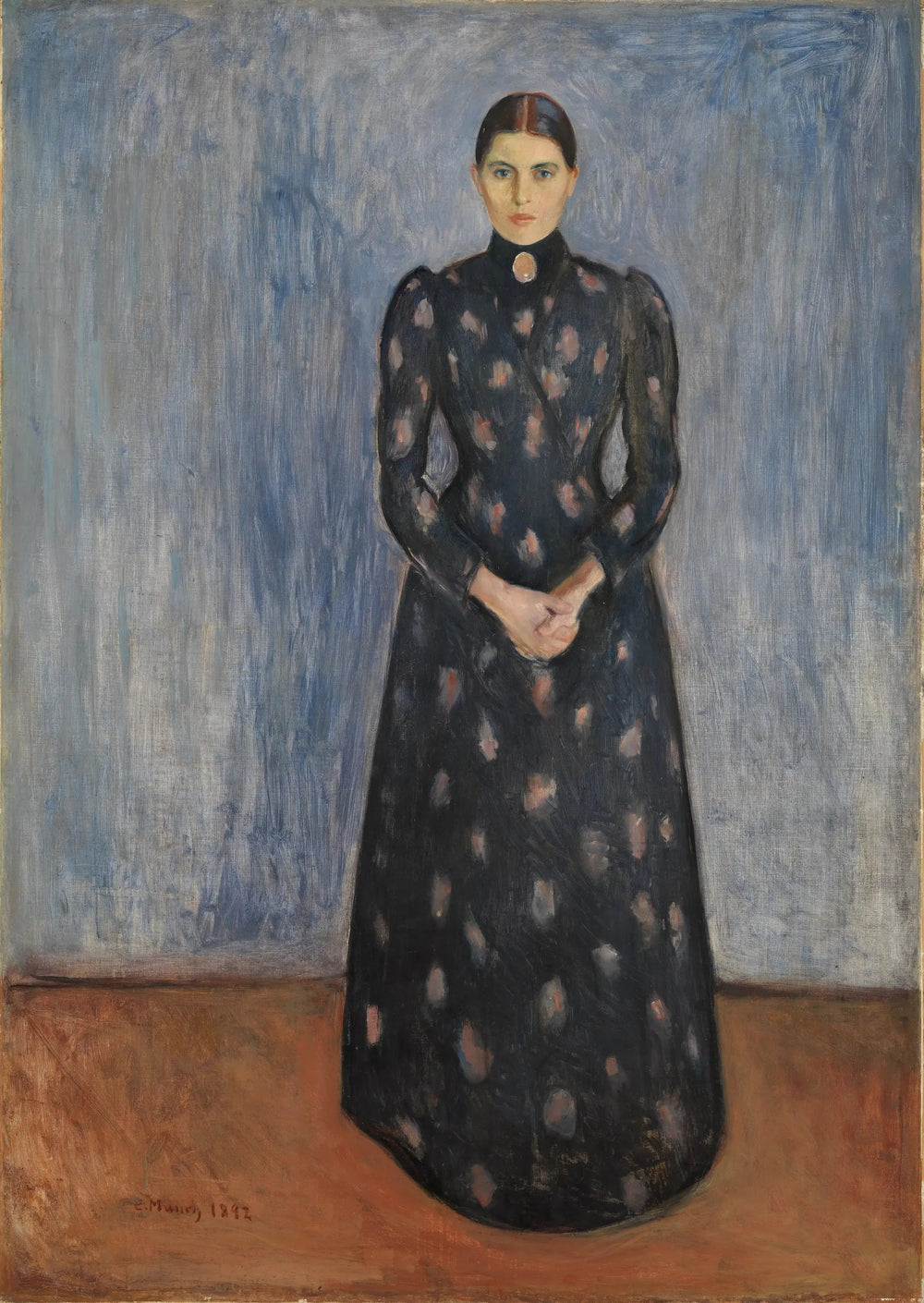 Inger en noir et violet - Edvard Munch image 1 reproduction de peinture à l’huile
