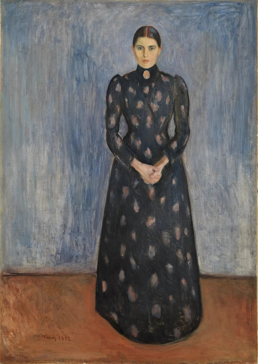 Inger en negro y violeta - Edvard Munch