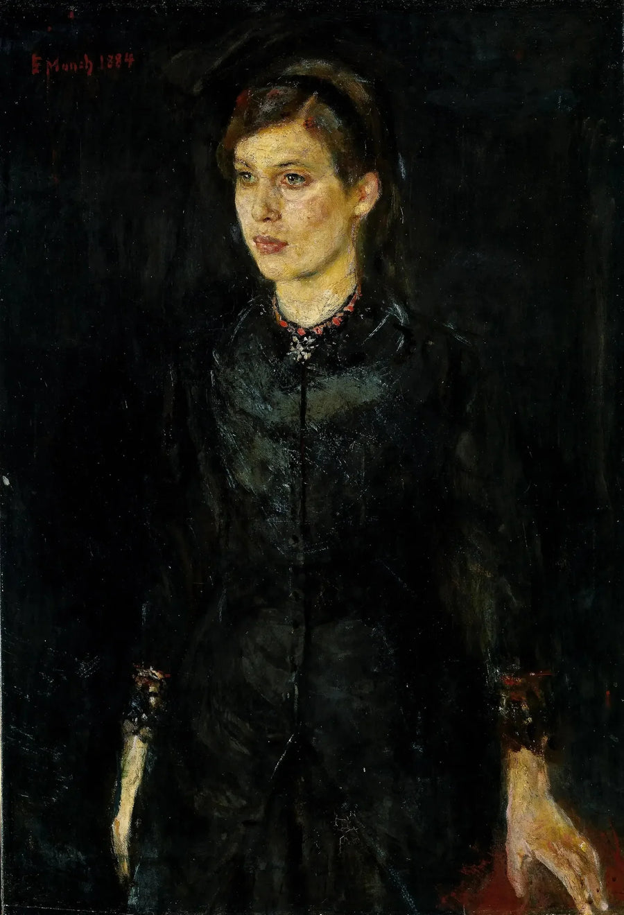Inger Munch en negro - Edvard Munch