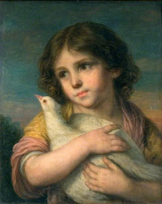 Inocencia: Una niña con una paloma - Jean-Baptiste Greuze