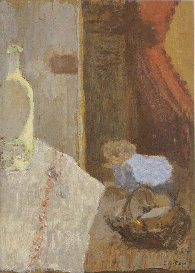 Interior con tapiz rojo - Édouard Vuillard