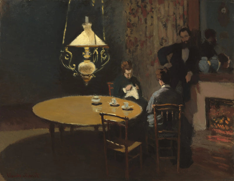 Interior, Después de la cena - Claude Monet