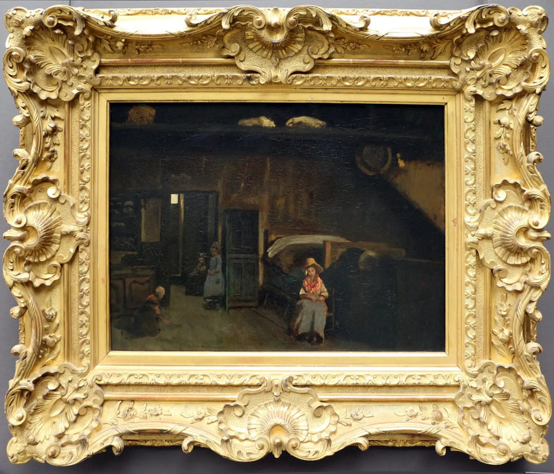 Interior en el mas Bilier, cerca de Limoges - Jean-Baptiste Camille Corot