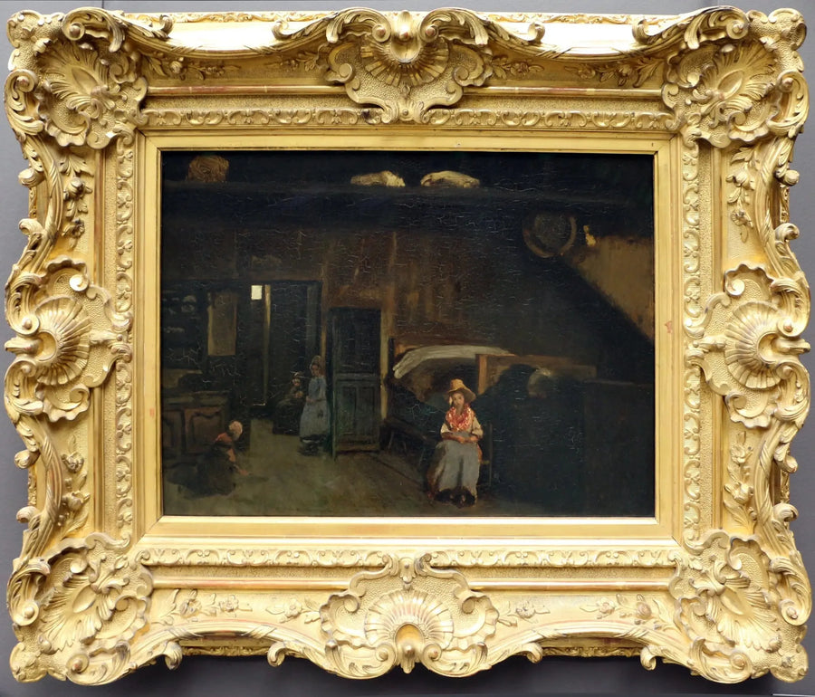 Interior en el mas Bilier, cerca de Limoges - Jean-Baptiste Camille Corot