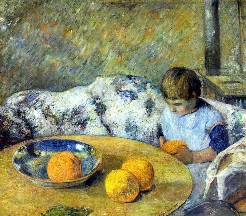 Interior con Aline Gauguin - Paul Gauguin