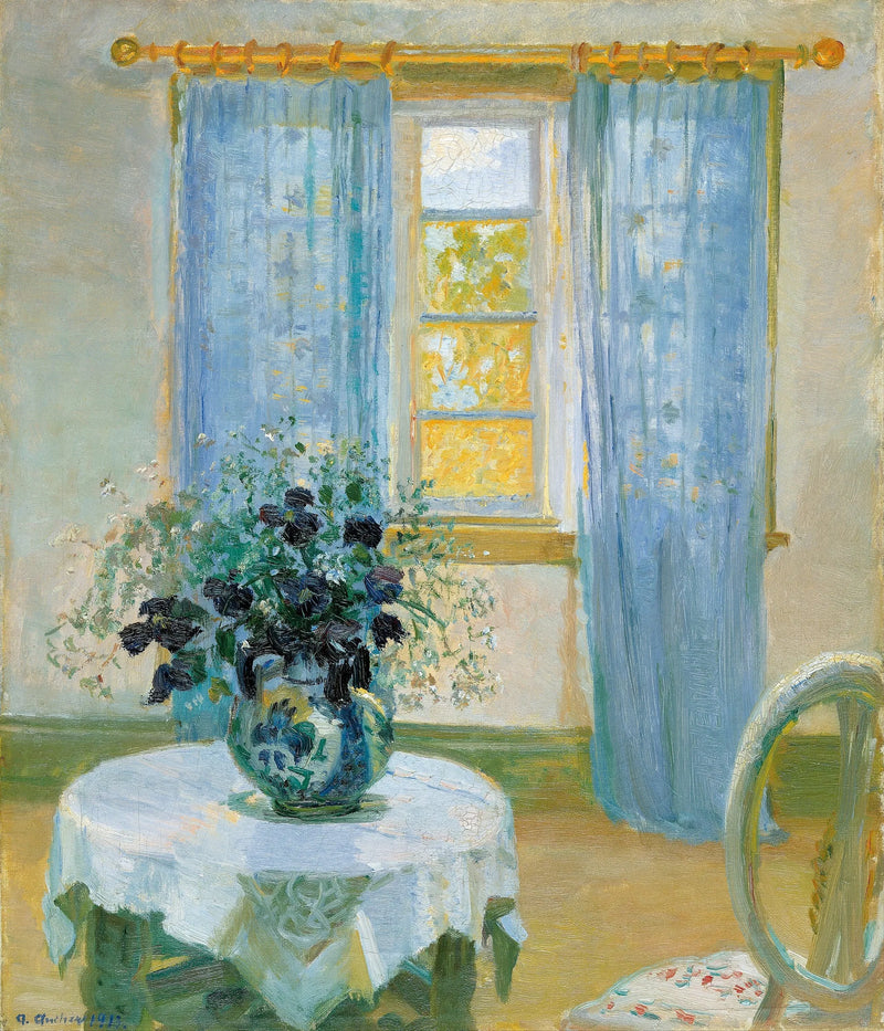 Interior con clemátide - Anna Ancher