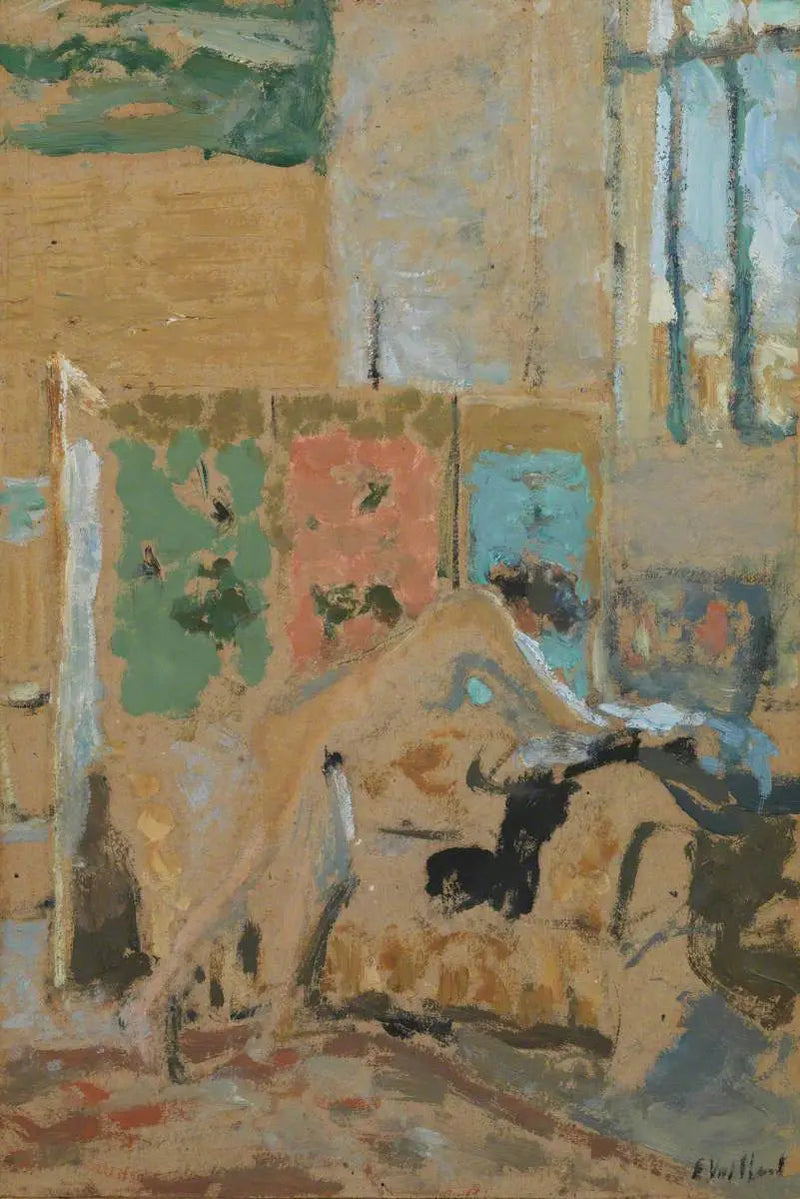 Interior con pantalla - Édouard Vuillard